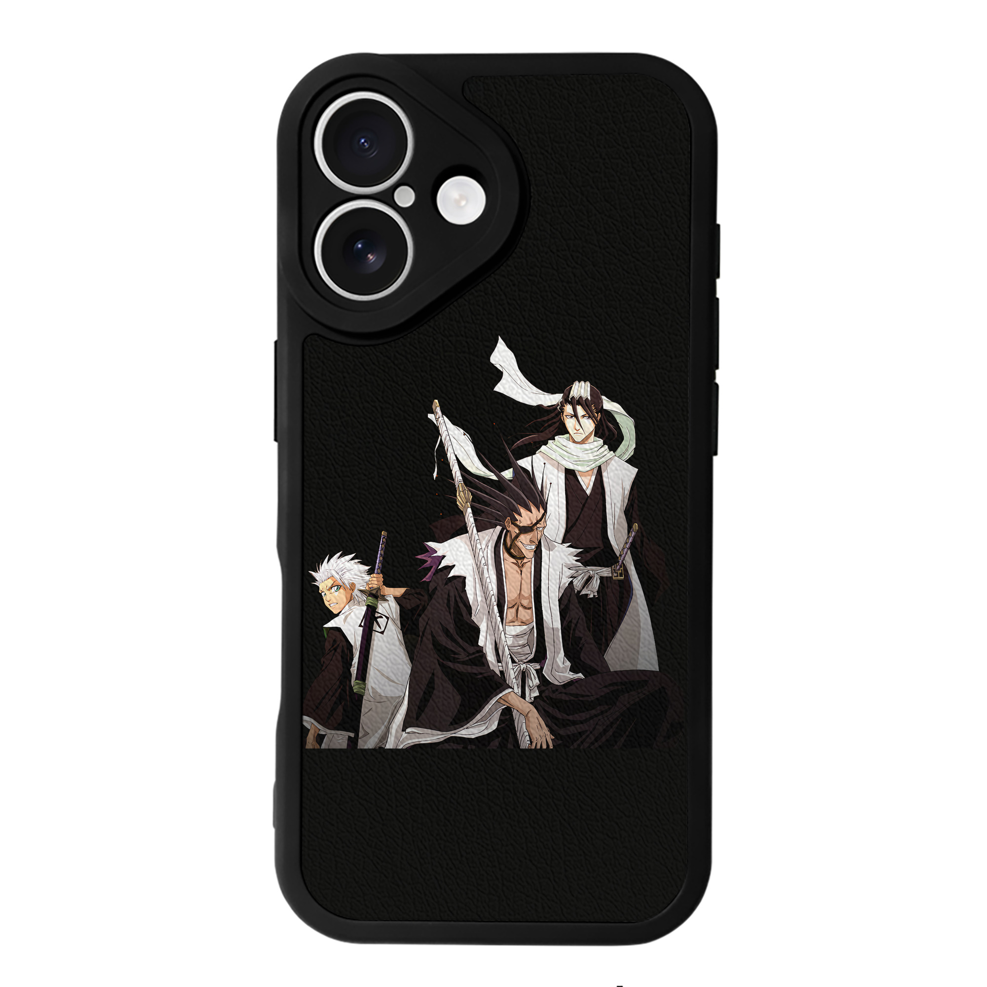 （画像用） ブリーチ ざらき けんぱち BLEACH Zaraki Kenpachi 【iPhone 16シリーズ対応】シリコンスマホケース（レザー調） 材質：シリコン